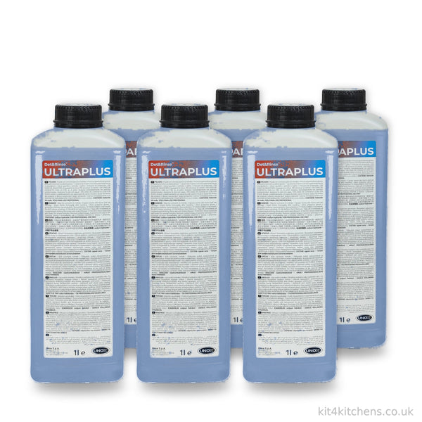 Unox Det&Rinse ULTRAPLUS, pack of 6 x 1L, blue liquid